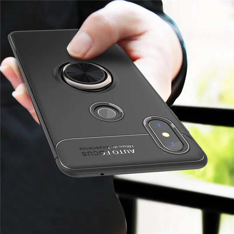 

Xiaomi Mi Mix 2 Mix2 Case Mix2S Cover Colored Soft Silicone TPU Skin Cover for Xiaomi Mix 2S Magnetic Car Holder Ring TPU Cases
