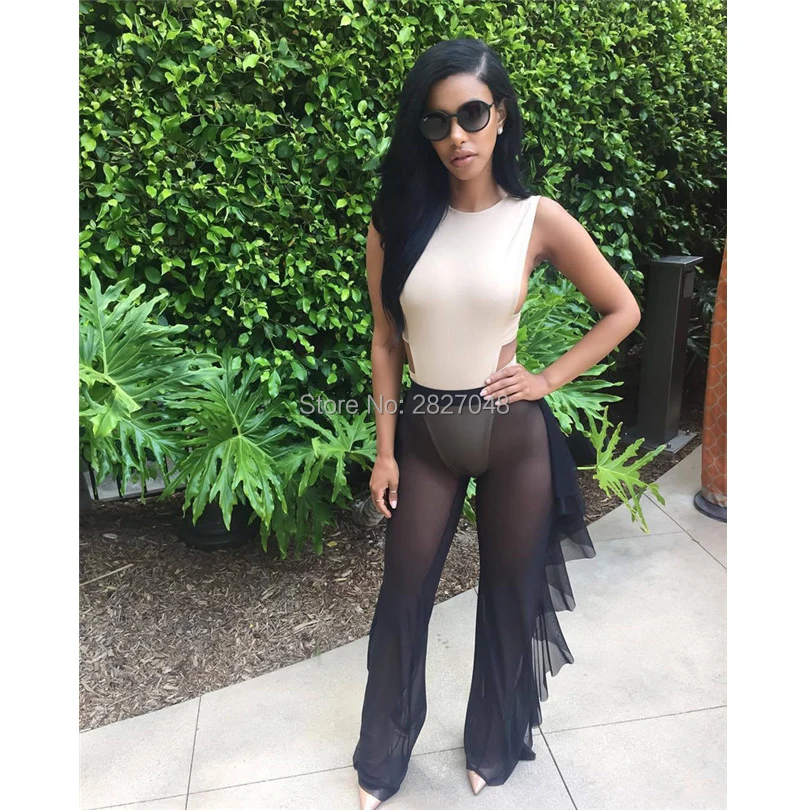 

sexy see through Bikini Cover Up Women swimsuit swimwear Bathing Suit Cover Ups mesh Beach Pants 2019 New