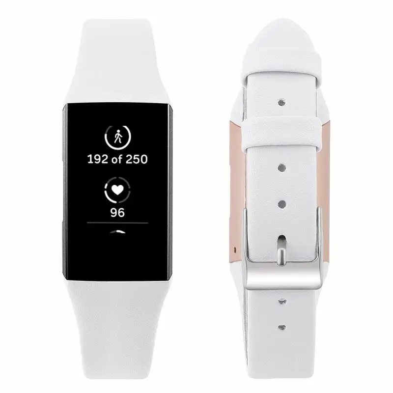 

New Leather Smart Watch Band For Fitbit Charge 3 & Charge 3 SE Replacement Wristband Bracelet Stap For Women Men Small & Large