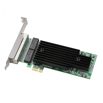 

Intel 82575-T4 4 Port 1000Mbps Gigabit Ethernet 10/100/1000M PCI-E Network Card PCI Express RJ45 LAN Adapter for Desktop PC