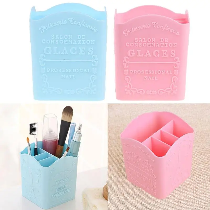

Nail Art Brush Pen Storage Holder 4 Grids Manicure Box Organizer Containers