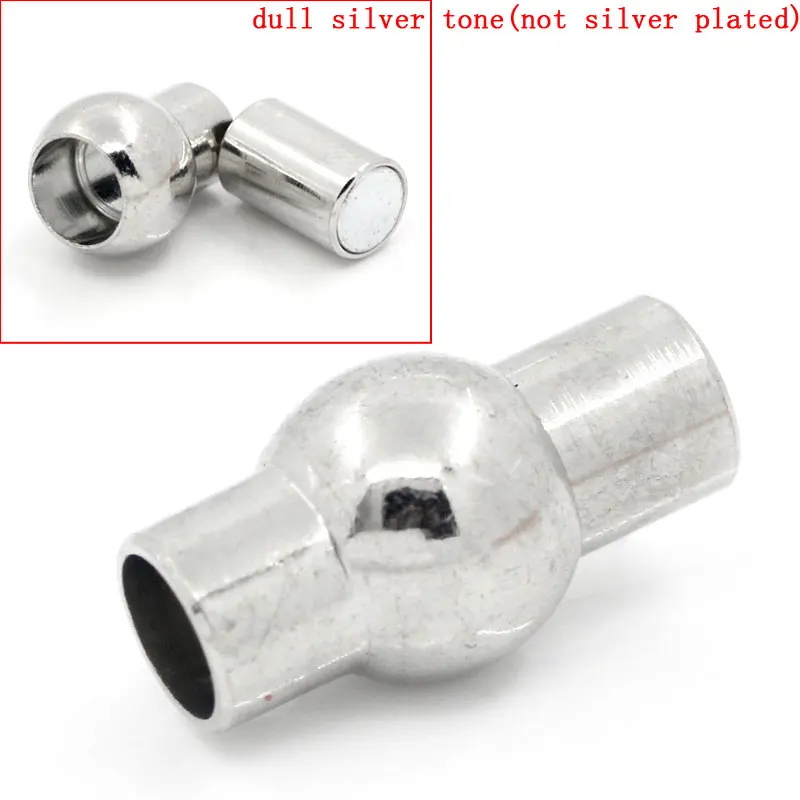 

Lovely Magnetic Clasps Silver Tone 16x9mm,5 Sets (B24950)