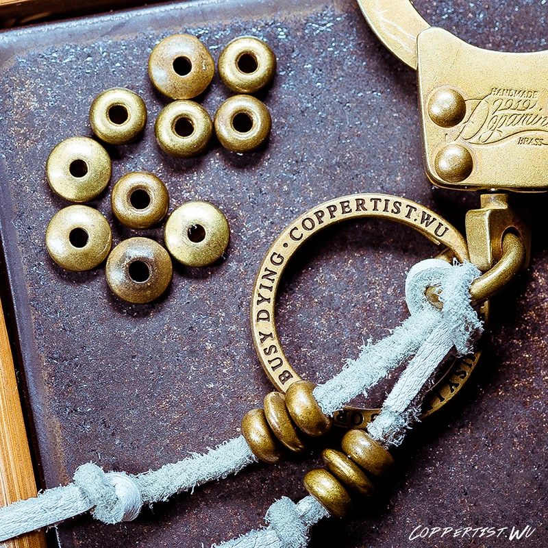 coppertist.wu 7.5/8.5mm Brass Spacers bead Metal Spacer Beads for