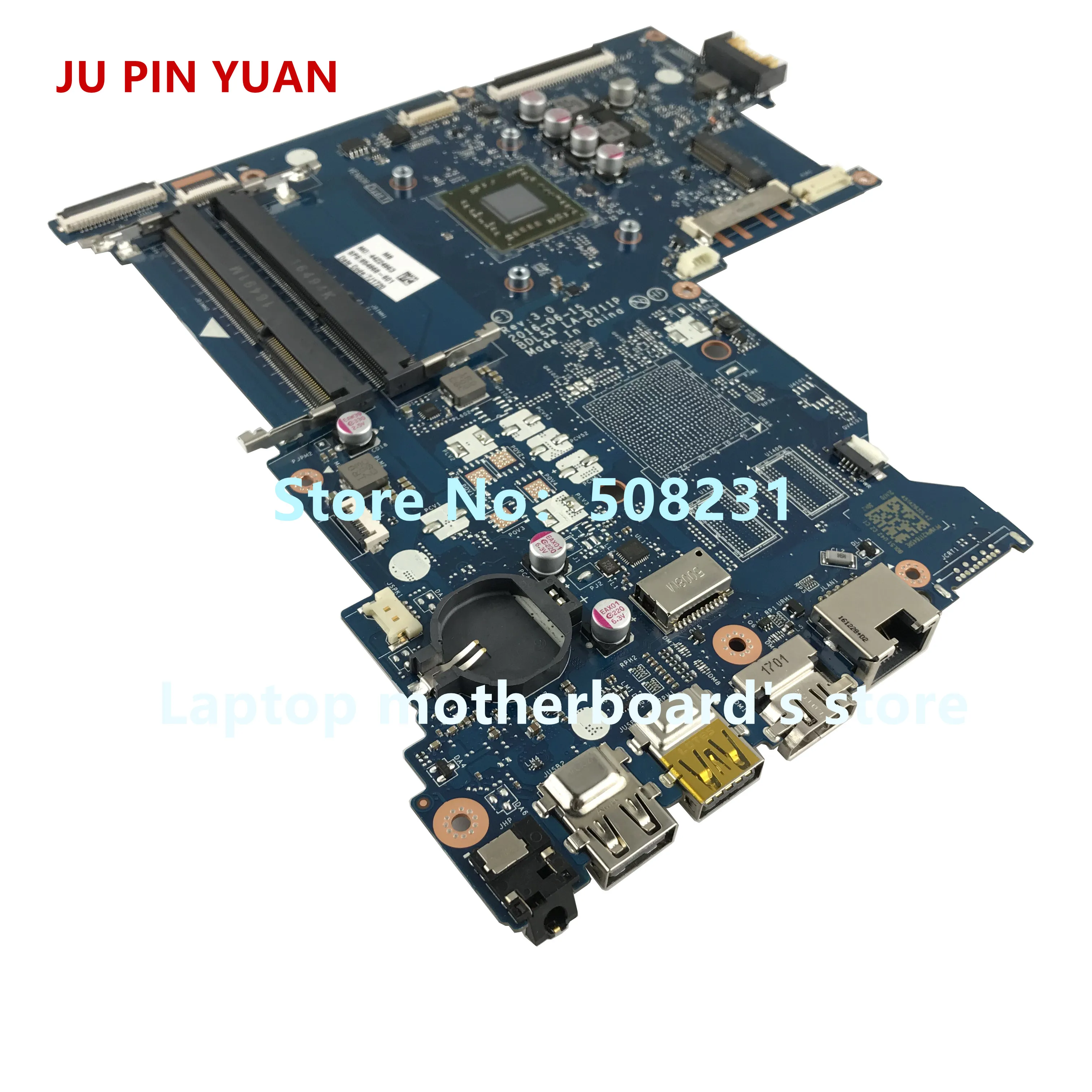 جو دبوس يوان 854968-001 اللوحة الأم 854968-601 ل HP دفتر 15-BA 15Z-BA 15-ba060nf اللوحة المحمول BDL51 LA-D711P e2-7110