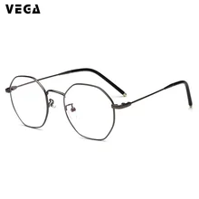 VEGA очки ретро шестигранные компьютерные очки для женщин и мужчин стильный синий светильник блокирующие очки прозрачные очки против голубого излучения VG263