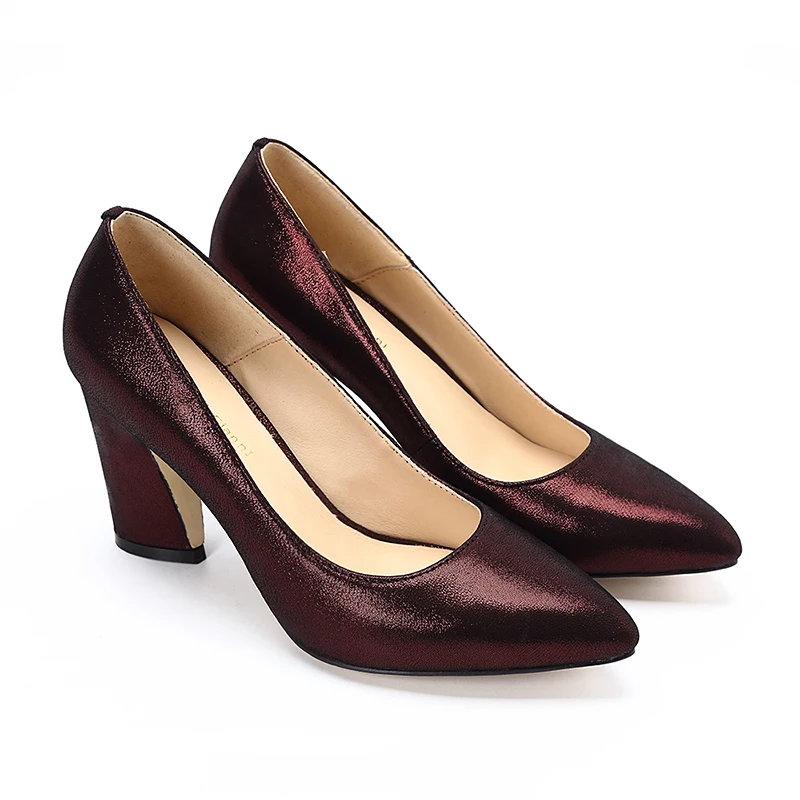 

2018 Hot Women Block Thick High Heels Lady Red Satin Pumps Female Wedding Black Silk Transparent Shoes