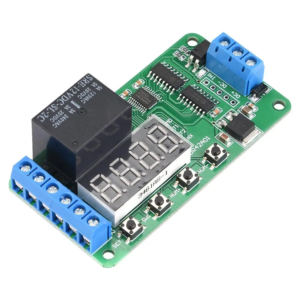 

12V Dual Channel Multifunctional DPDT Delay Timer Relay Time Control Switch Delay DR42A01 NEW