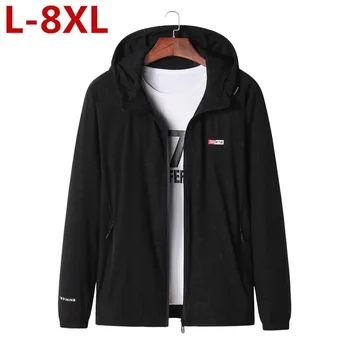 

New plus size 8xl 7XL 6xl 5x Spring New Jacket Men Loose Fit Jackets Men Youth Windbreaker Casual Coats Outerwear Brand Clothing