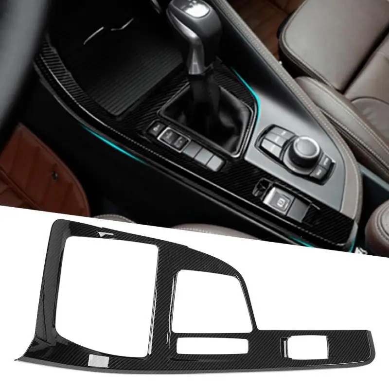 

Carbon Fiber Style ABS Updated Car Styling Gear Shift Panel Cover Trim for BMW X1 F48 2016 2017 2018 2019
