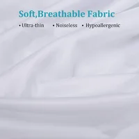 Zipper Waterproof Bed Cover Bed Bug Proof Mattress Protector Fully Foam Cover Queen 2