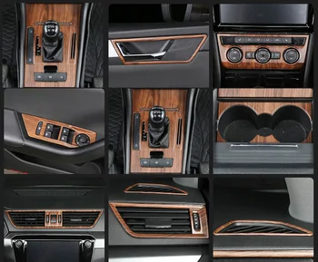 

Mahogany pattern Stainless steel for SKODA superb 2016-2018 Interior decoration gear panel Glass lifting panel decorate