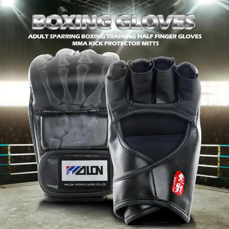 Перчатки для бокса Hurricane Half Finger, тренировочные ММА мешки с песком, перчатки для взрослых, Санда, каратэ, тайские защитные перчатки для тхэквондо, тренировочное оборудование