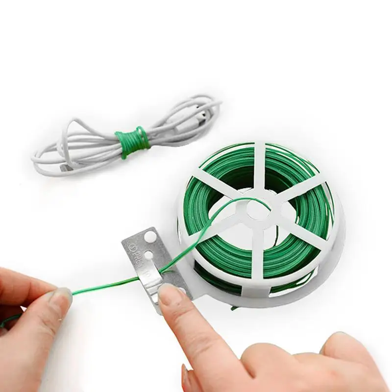 

roll metal cable ties / wire finishing cable tiess/ garden tools garden tie wire electrical wire green