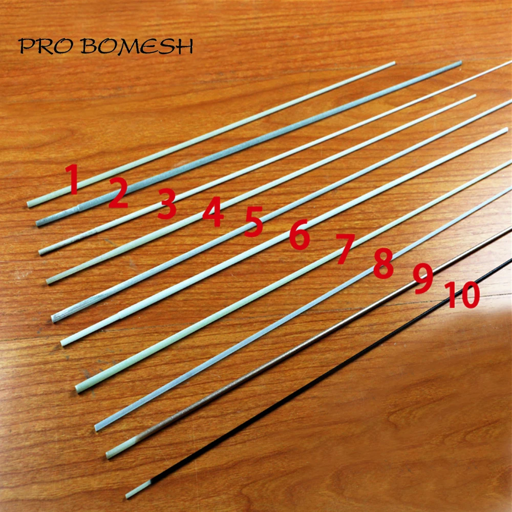 

Pro Bomesh 5PCS/Lot 30cm-42cm 1 Section Solid Fiber Glass Ice Rod Blank Raft Rod Tip Repairing Tip DIY Rod Building Repair