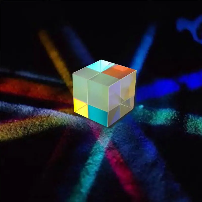  Multiple Colors Optical Glass Triple Prism 6 Sides Full Polishing Cube Prism Set Optics Teaching Ai - 32960346256