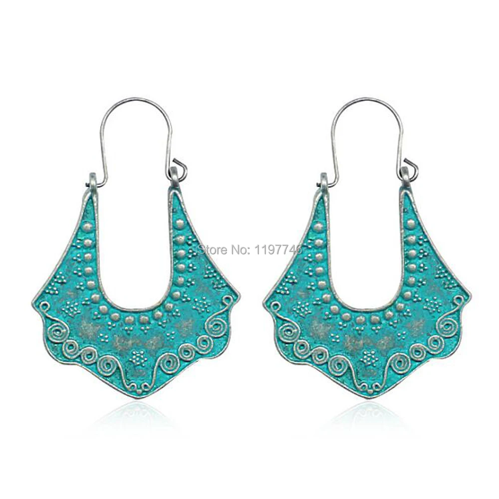 

Antique Green Metal Drop Long Big Earrings Bohemian Tassel Earrings Statement Jewelry Exaggerated For Women 2019 Fashion