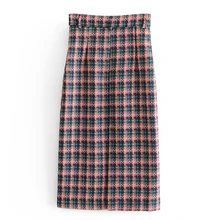 Весна и лето новая женская одежда сзади Сплит решетки прямая юбка Дикий Тонкий юбка