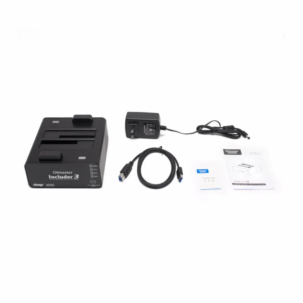 OIMASTER США Plug Dual Bay HDD док станция компактный внешний жесткий диск для 2 5 дюймов 3 SATA