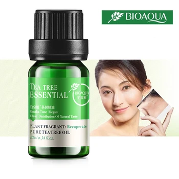 

100% Tree Tea Essential Oil For Acne Scar Removal Acne Treatment Blackhead Removal Pore Strips For Skin Care Essential Oil 10ml