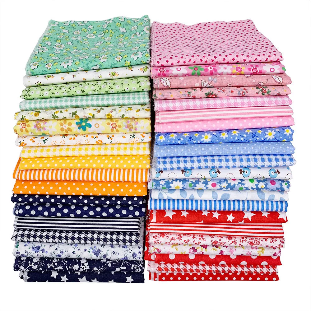 

50x50cm Cotton Fabric For Quilting Printed Cloth 39 Colors Sewing Cotton Fabrics For Patchwork Needlework DIY Handmade Material