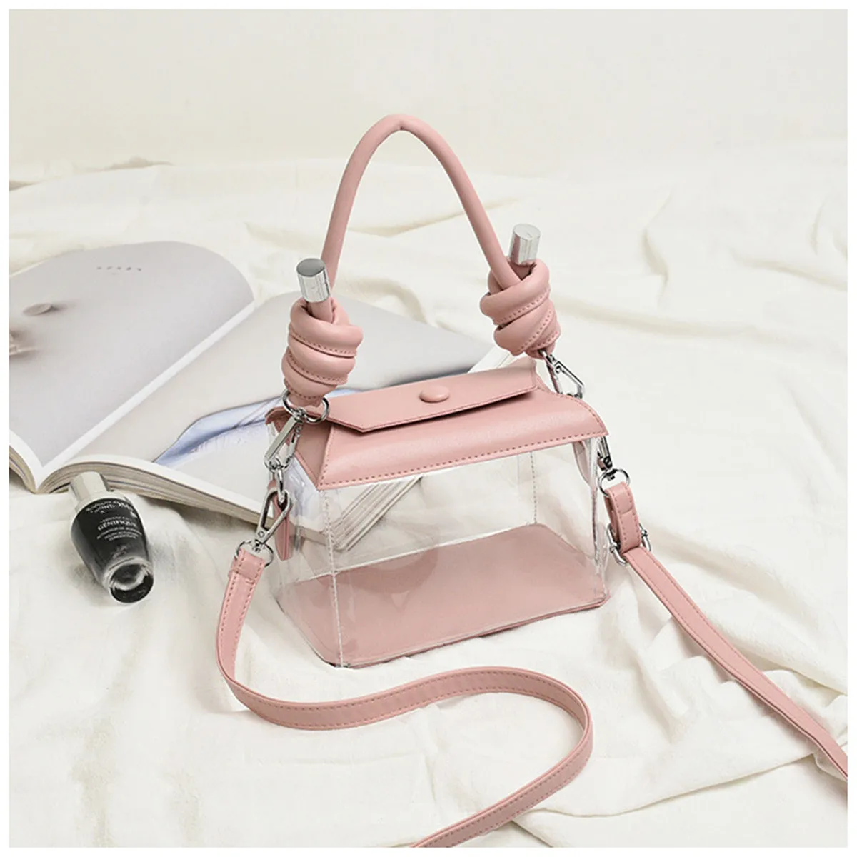 

Candy Jelly Bag Purse Women Handbag Summer Clear Transparent PVC Shoulder Bag Ladies Crossbody Bag Small Bolsa Feminine