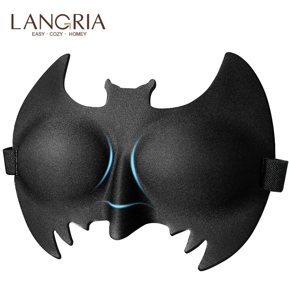 

LANGRIA Superhero Eye Mask for Sleeping 3D No Pressure Lightweight Memory Foam Adjustable Eye Mask Cover Sleep Goggles Bedroom