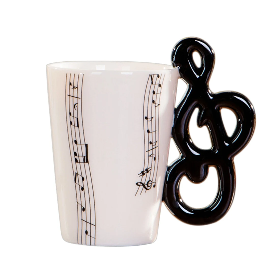 

JEYL Creative Novelty note Handle Ceramic Cup Tabs Coffee Milk Cup Personality Mug Unique Instrument Gift Cup