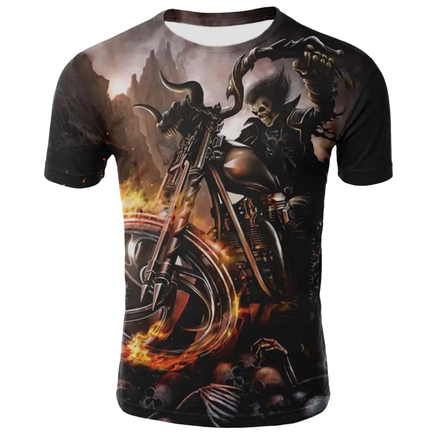 

Skull T shirt Blood Clothes Funny Clothing Hip-Hop Tees 3D Tops T-shirt Men Short Sleeve Male motorcycl Homme xxxtentacion tshir