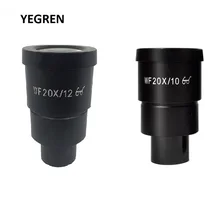 WF20X Eyepiece Ocular Lens for Stereo Microscope High Eye-point Field of View 10mm or 12mm with or without Reticle Scale