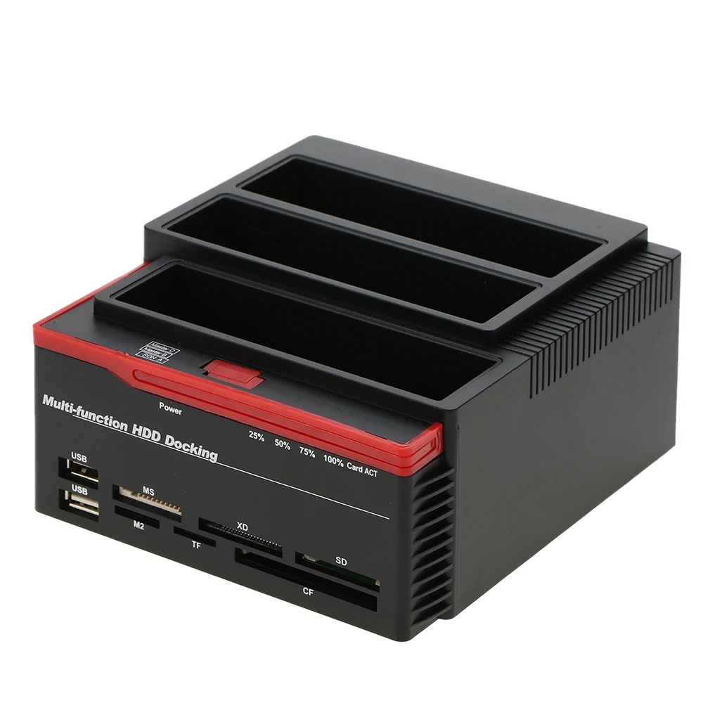 

2.5Inch /3.5Inch Usb 3.0 To 2 Sata Ports 1 Ide Port External Hdd Hard Drive Disk Docking Station Card Reader Usb3.0 Hub With O