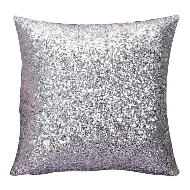 

New Solid color Glitter Sequins Cushion Home Decor Cushion Case