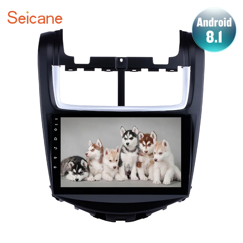 

Seicane Android 8.1 9" Wifi 2Din GPS Navigation Touchscreen Multimedia Player Head Unit For 2014 Chevy Chevrolet Aveo Car Radio