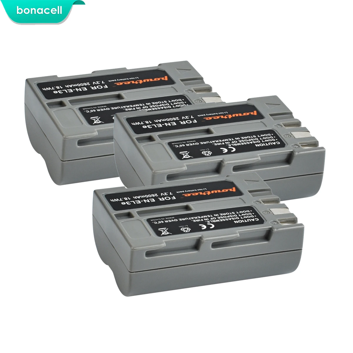 

Bonacell 2600mAh EN-EL3e EN EL3e EL3a ENEL3e Digital Camera Battery for Nikon D300S D300 D100 D200 D700 D70S D80 D90 D50 L15