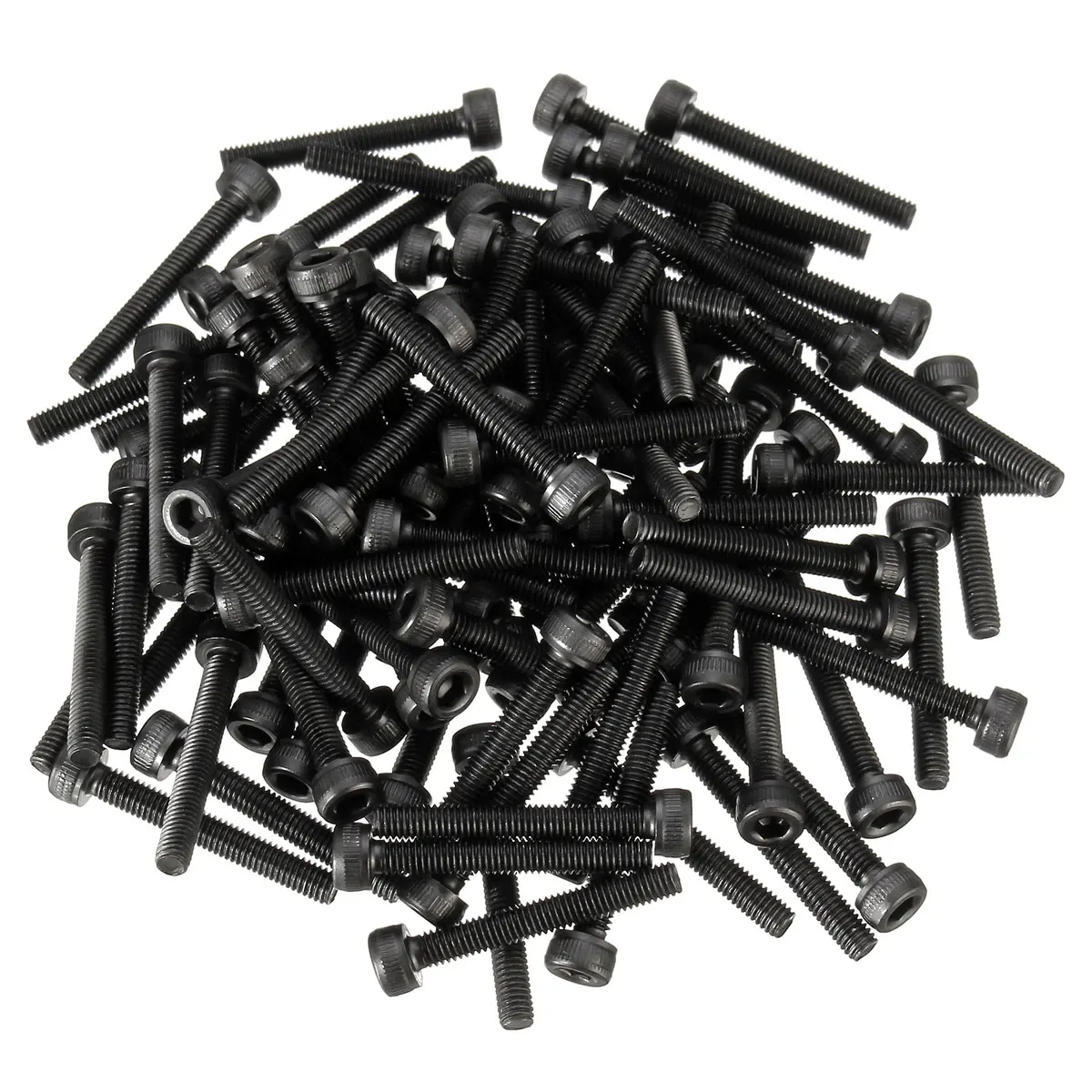 

25/50/100pcs Metric Thread M3x22mm Hexagon Socket Cap Carbon Steel Head Steel Screw Bolt