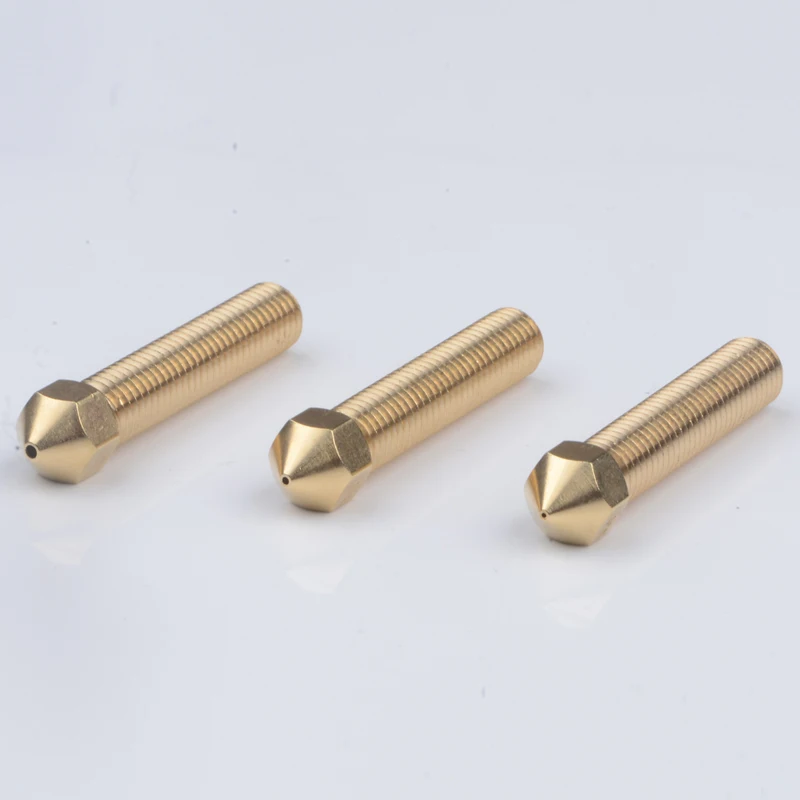 Free Shipping! 2pcs/Lot 3D Integrated M7 Thread Lengthen MK10 Brass 7MM Copper 1.75mm Filament 0.4 0.5 0.8 1.1 1.3mm Nozzle