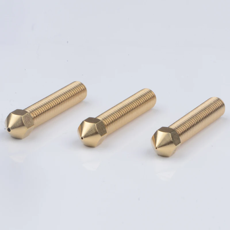 Free Shipping! 2pcs/Lot 3D Integrated M7 Thread Lengthen MK10 Brass 7MM Copper 1.75mm Filament 0.4 0.5 0.8 1.1 1.3mm Nozzle free shipping 2pcs lot 3d printer parts mixed color two color nozzle brass nozzle screw length 5mm for 1 75mm filament