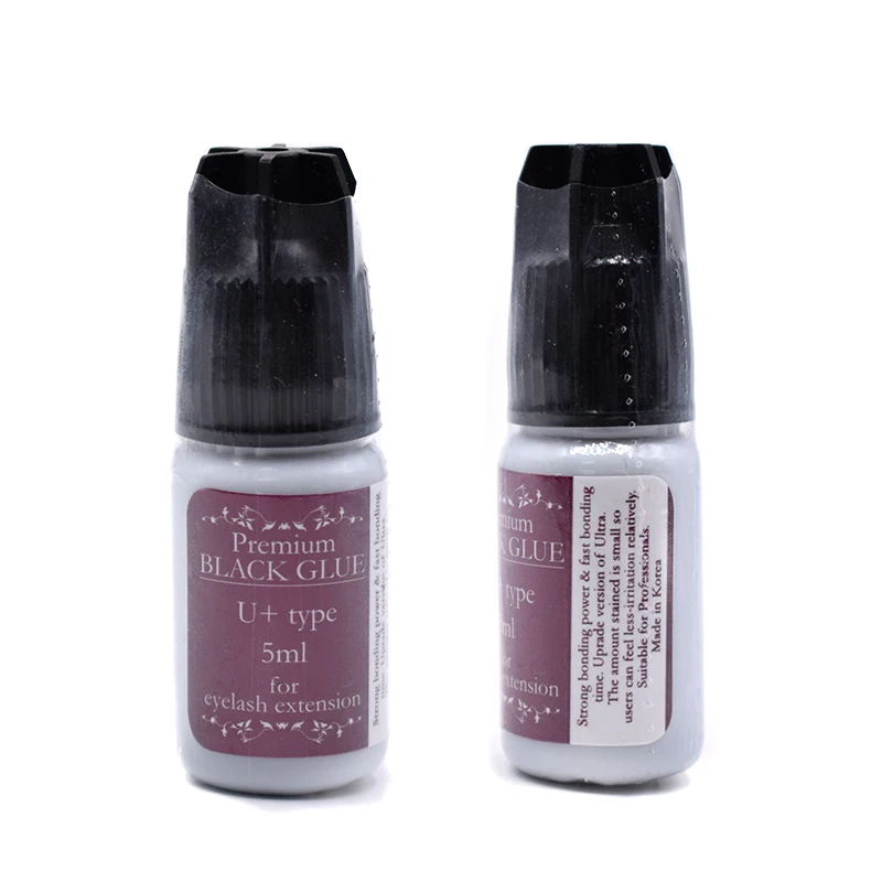 

5ml/5lot Super Ultra U+ type Fast drying Korea Black Eyelash Glue for eyelash extension Adhesive strength up to 5-7 weeks