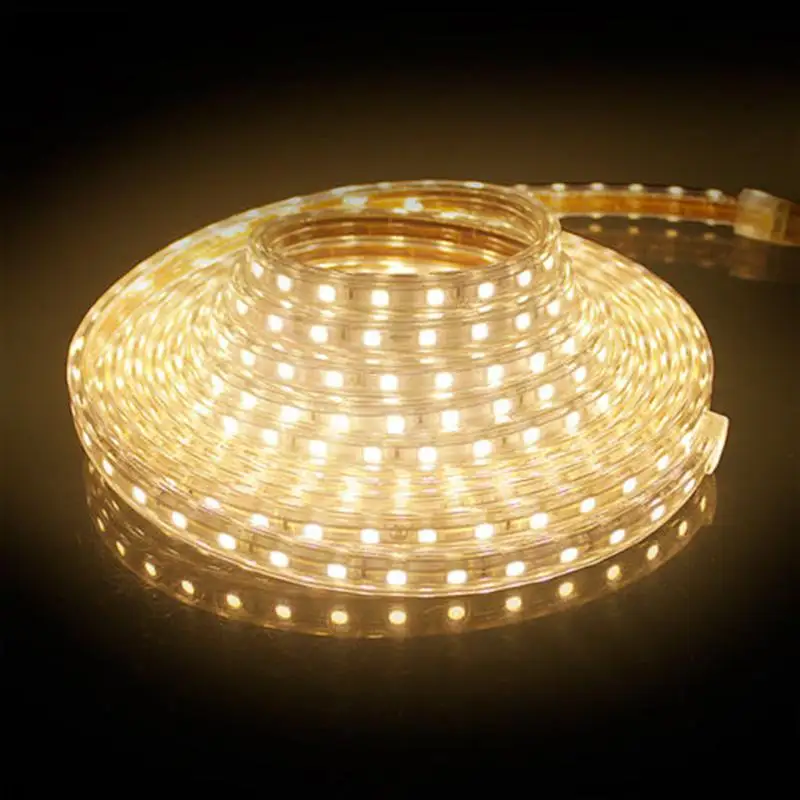 cheap Led Strip 220V Warm White 2M Led Tape Light With Switch Lighting Christmas Waterproof Light Decoration Outdoor Smd 5050