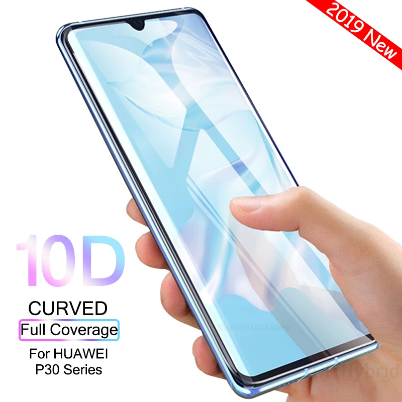 

10D P30Pro Screen Protector For Huawei P30 Pro Protective Glass On The Hauwei P30 Lite light Tempered Glass Film P30Lite Curved