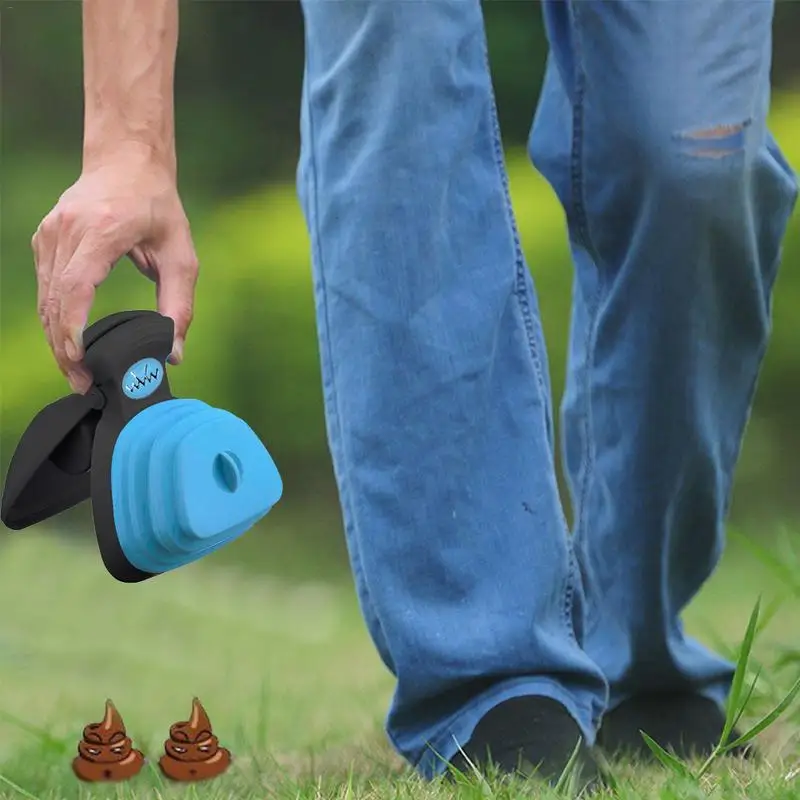 Собака складывающийся туристический Pooper Scooper полуют совок чистке Палочки вверх