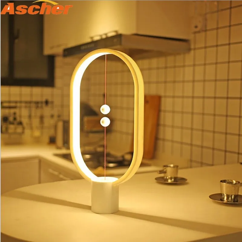 

Ascher Heng Balance Lamp LED Table Night Light USB Powered Home Decor Bedroom Office Decoration Novel Lighting Gift For Kids