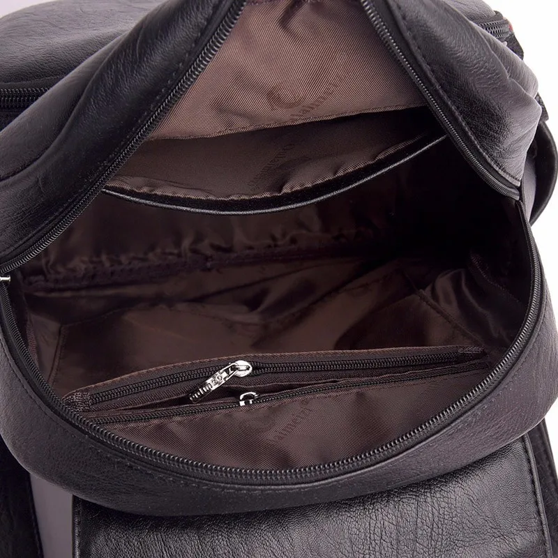 2018 mujeres Mochilas de cuero de alta calidad, saco un Dos damas mochila diseñador de lujo de gran capacidad, Casual mochila chica Mochilas