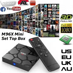 M96X Мини ТВ коробка Android 7,1 OS Smart tv BOX 2 ГБ + ГБ 16 Гб Amlogic S905X четырехъядерный 2,4 ГГц Wi-Fi комплект верхней коробки M96X мини Smart tv