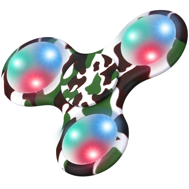 

LED Hand Spinner Finger Desk Toy Adult Kids Anxiety Stress Relieve Autism ADHD