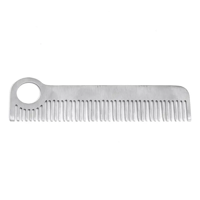

Outdoor high-strength stainless steel wear-resistant tactics EDC gear hair comb health antibacterial camping comb