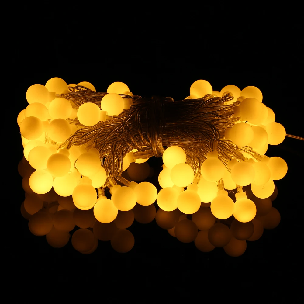 

New USB Operated 10m LED Globe String Lights 3000K Warm White LED Ball String Lights for Christmas Wedding Party Home Decoration