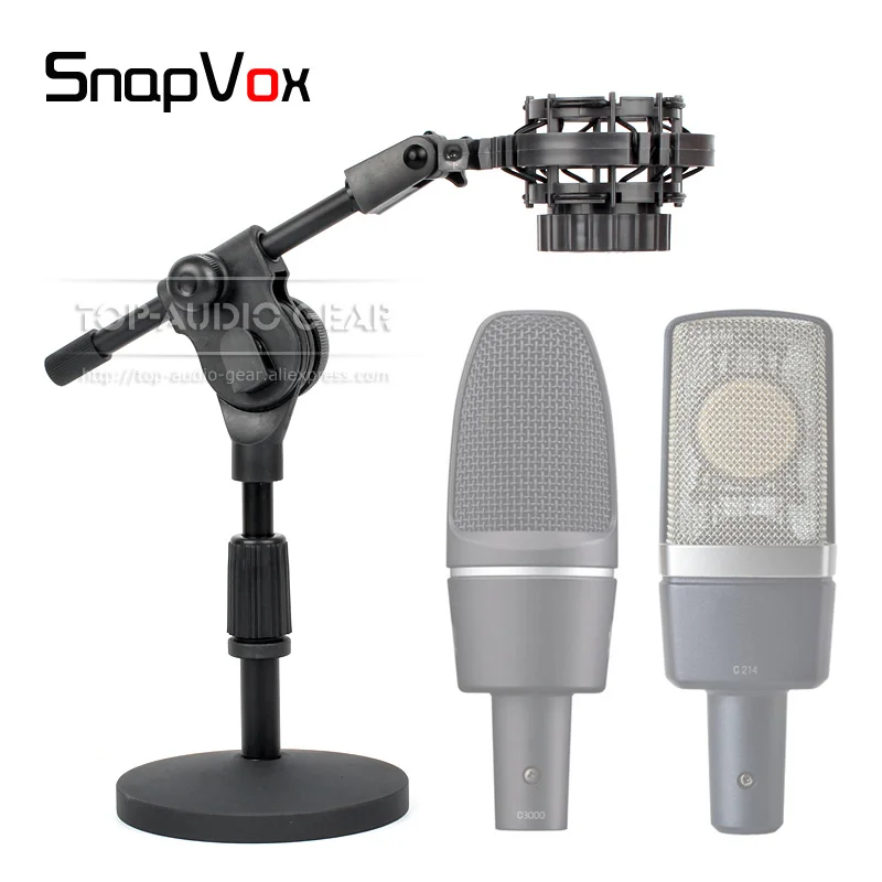 Desktop Mic Stand Spider Shock Mount Clip Holder Shockproof For AKG C
