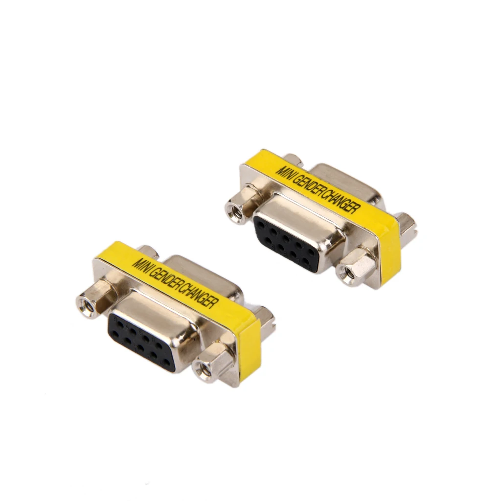 

2pcs 9Pin RS232 DB9 Female to Female Serial Cable Gender Changer Adapter