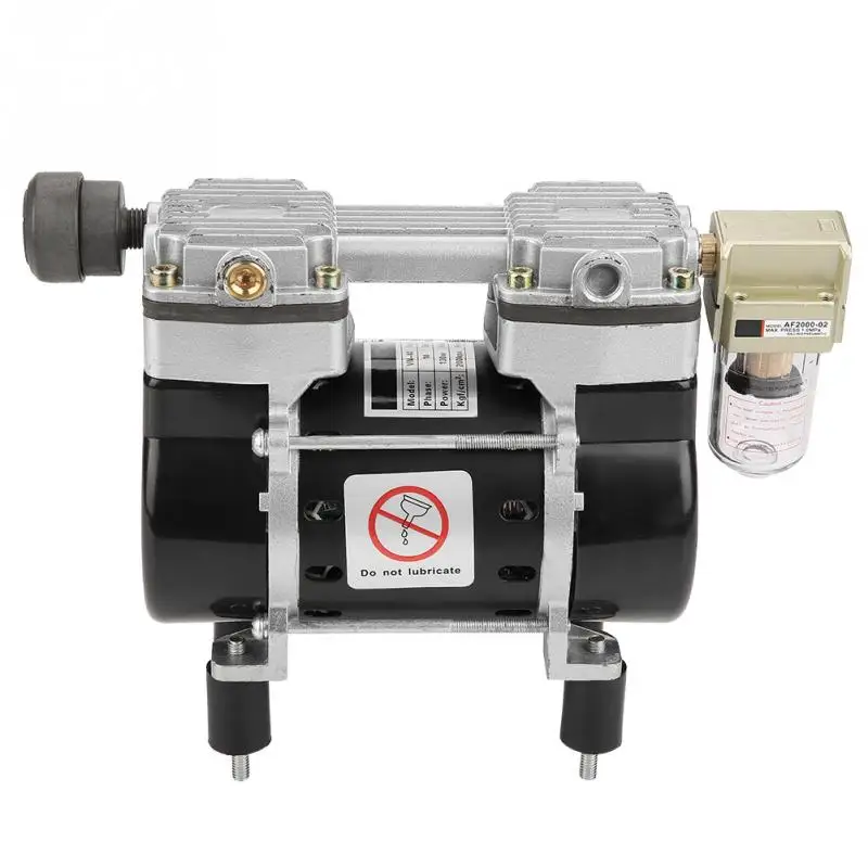 VN 40V Mini безмасляный воздушный компрессор вакуумный встроенный насос глушителя 220
