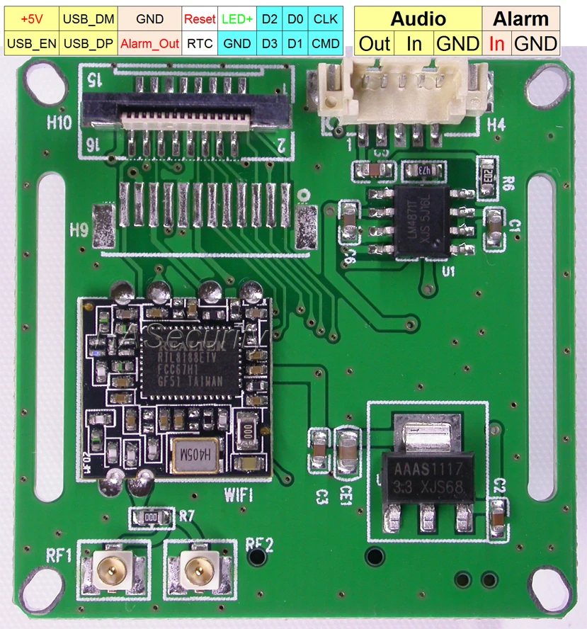 WiFi H.265/H.264 1/2. " sony STARVIS IMX291 CMOS+ Hi3516C V300 CCTV IP камера Модуль платы блока программного управления+ FPC Антенна